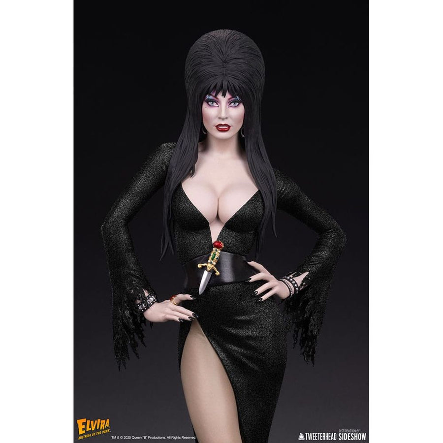 Elvira: Mistress of the Dark Maquette 1/4 Elvira (Black Glitter Dress) 48 cm - The Happy Toy Store
