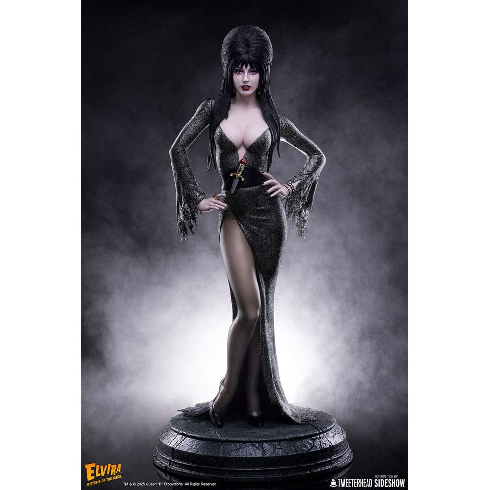 Elvira: Mistress of the Dark Maquette 1/4 Elvira (Black Glitter Dress) 48 cm - The Happy Toy Store