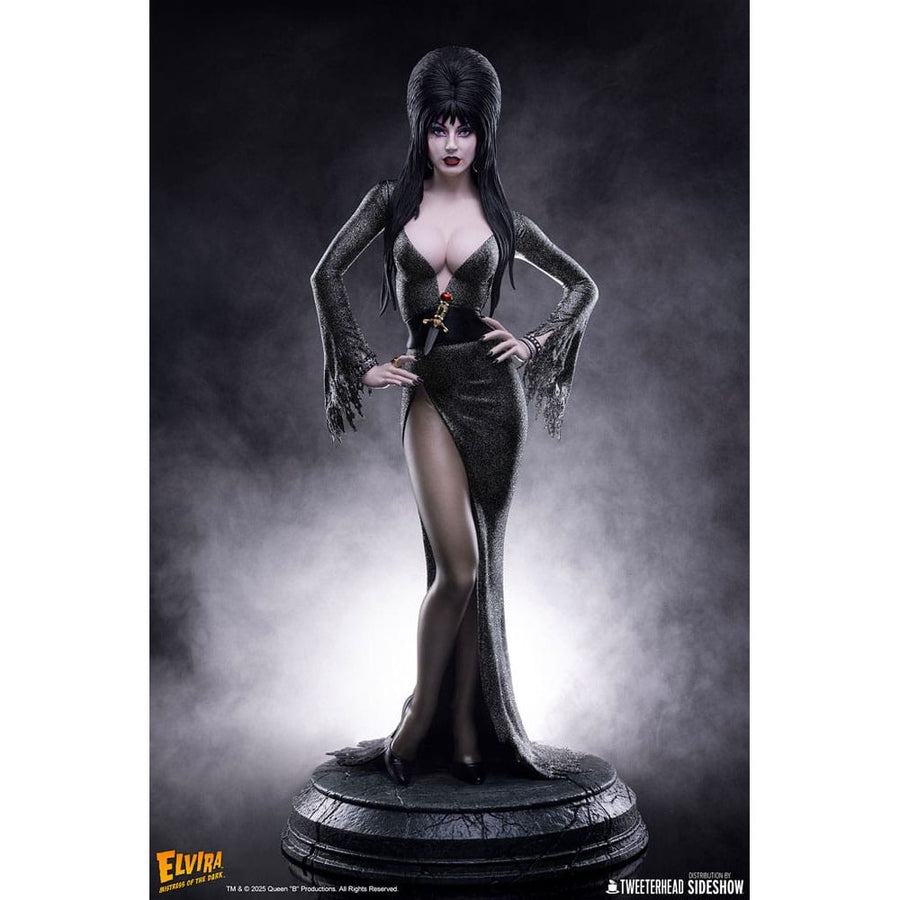 Elvira: Mistress of the Dark Maquette 1/4 Elvira (Black Glitter Dress) 48 cm - The Happy Toy Store