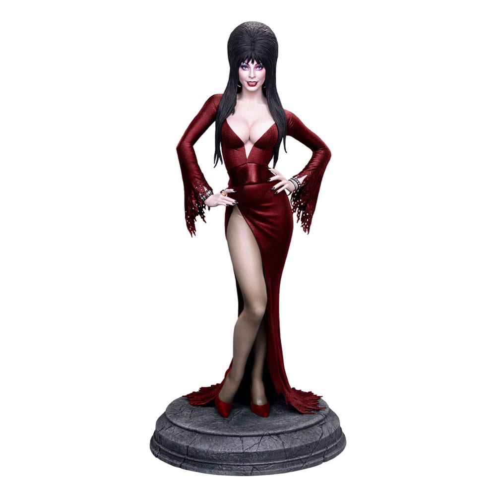 Elvira: Mistress of the Dark Maquette 1/4 Elvira (Red Glitter Dress) 48 cm - The Happy Toy Store