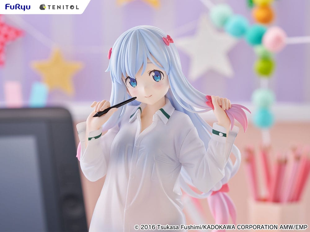 Eromanga Sensei Tenitol Tall PVC Statue Sagiri Izumi Shirts Ver. 30 cm - The Happy Toy Store