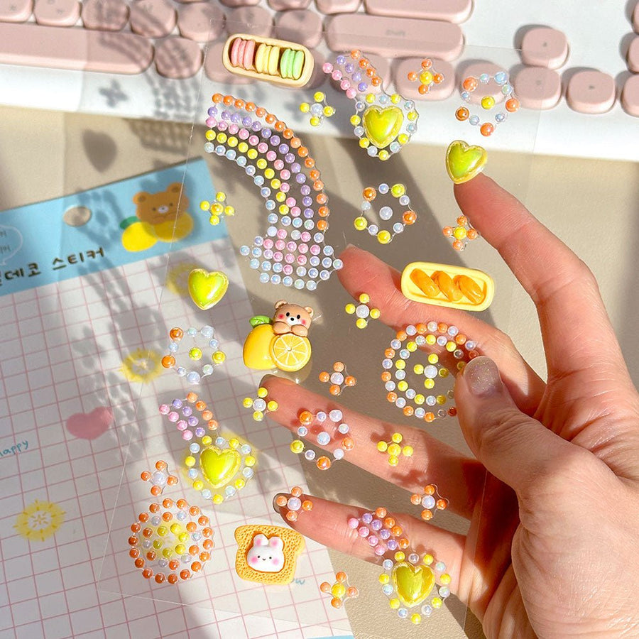 Everyday 3D Epoxy Deco Stickers– Cute Jelly Bead Style - The Happy Toy Store