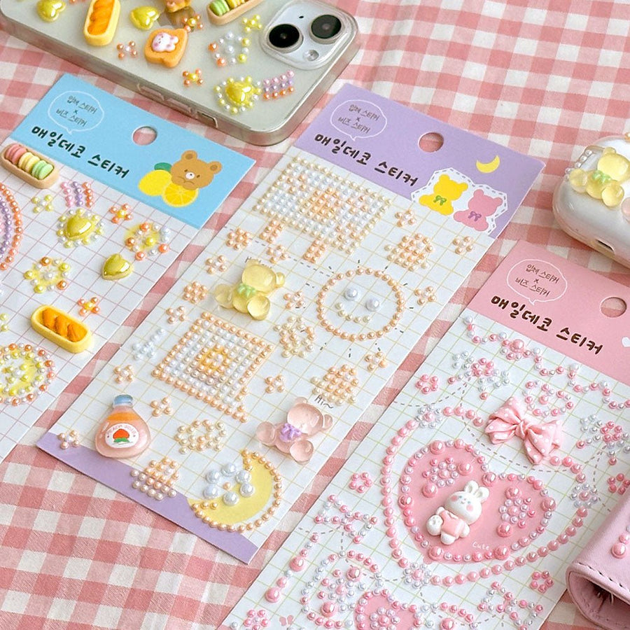Everyday 3D Epoxy Deco Stickers– Cute Jelly Bead Style - The Happy Toy Store