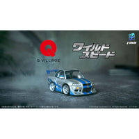 Fast & Furious Q - Village Vehicle with mini - figure Nissan Skyline GT - R (R34) 9 cm - The Happy Toy Store