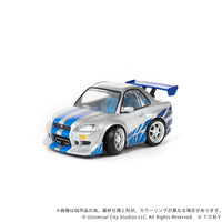 Fast & Furious Q - Village Vehicle with mini - figure Nissan Skyline GT - R (R34) 9 cm - The Happy Toy Store