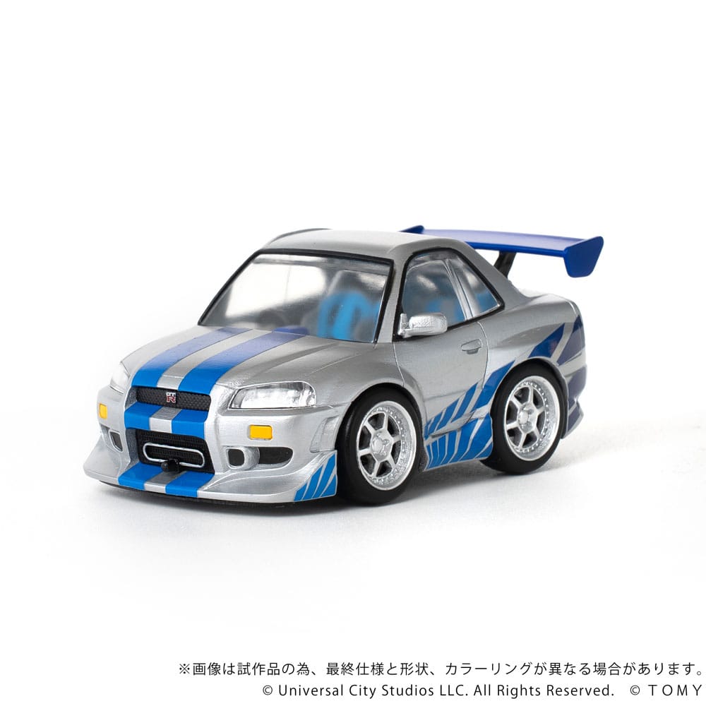 Fast & Furious Q - Village Vehicle with mini - figure Nissan Skyline GT - R (R34) 9 cm - The Happy Toy Store