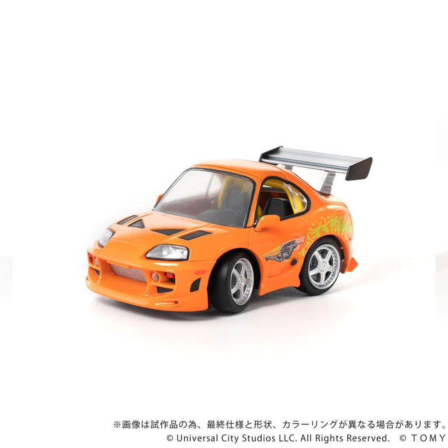 Fast & Furious Q - Village Vehicle with mini - figure Toyota Supra JZA80 9 cm - The Happy Toy Store