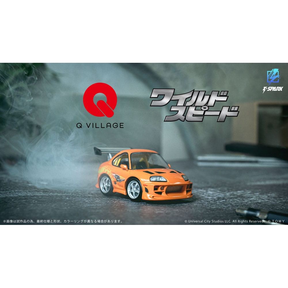 Fast & Furious Q - Village Vehicle with mini - figure Toyota Supra JZA80 9 cm - The Happy Toy Store