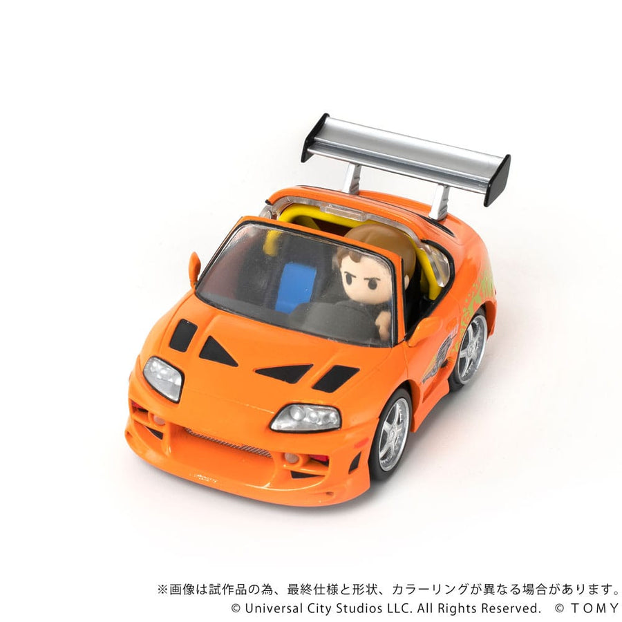 Fast & Furious Q - Village Vehicle with mini - figure Toyota Supra JZA80 9 cm - The Happy Toy Store