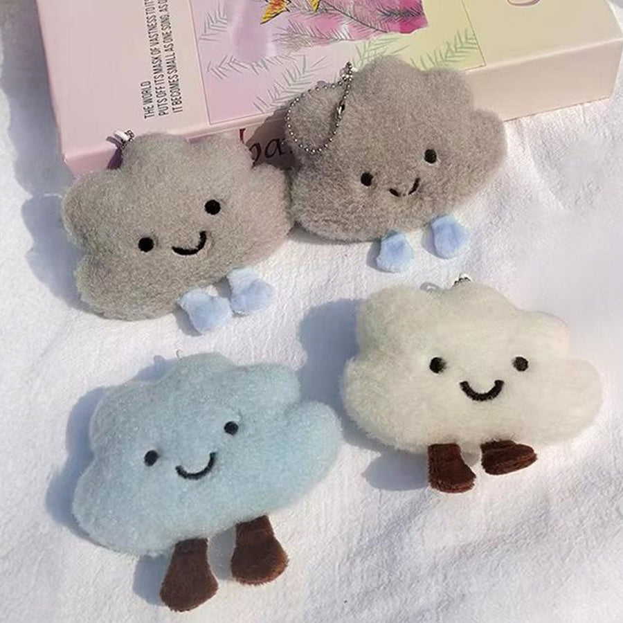 Fluffy Cloud Plush Keychain – Soft & Smiley Charm Assorted - The Happy Toy Store