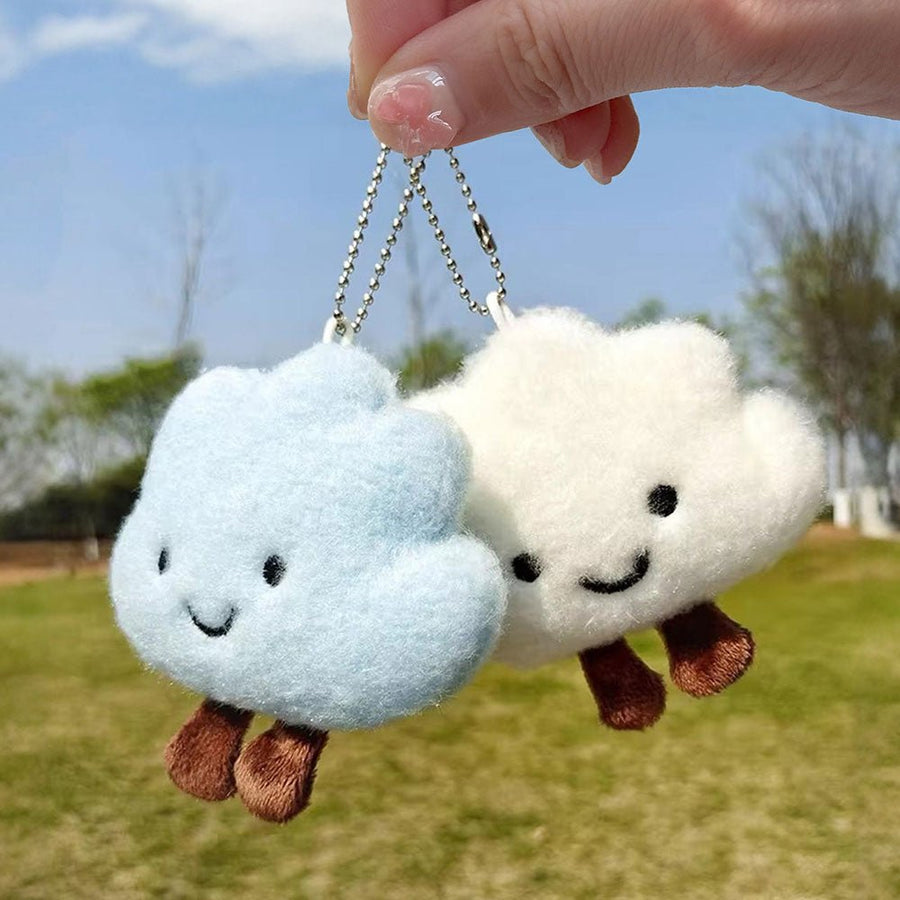 Fluffy Cloud Plush Keychain – Soft & Smiley Charm Assorted - The Happy Toy Store