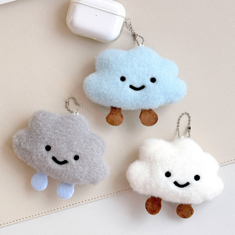 Fluffy Cloud Plush Keychain – Soft & Smiley Charm Assorted - The Happy Toy Store