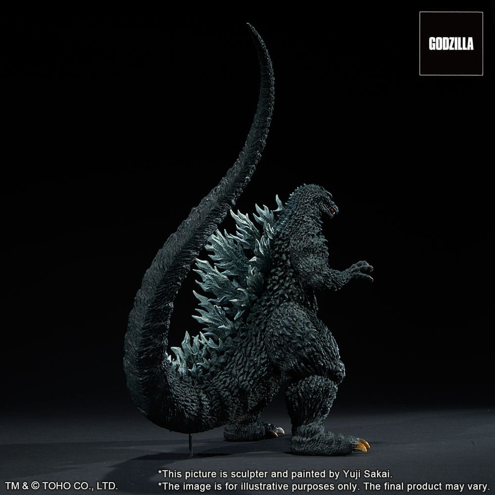 Godzilla against Mechagodzilla 2002 TOHO Yuji Sakai Modeling Collection PVC Statue Godzilla Battle in the Storm 28 cm - The Happy Toy Store