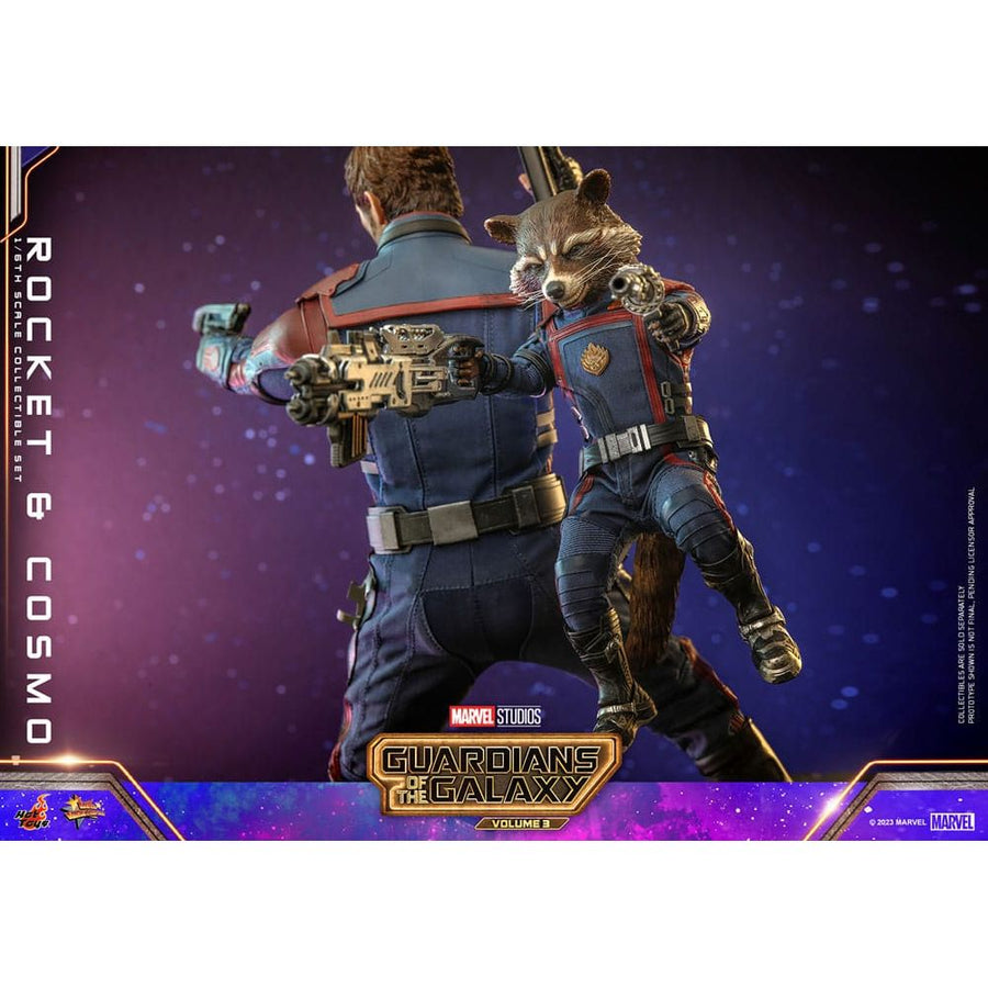 Guardians of the Galaxy Vol. 3 Movie Masterpiece Action Figuren 1/6 Rocket & Cosmo 16 cm - The Happy Toy Store