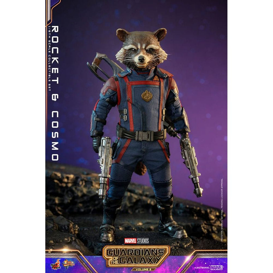 Guardians of the Galaxy Vol. 3 Movie Masterpiece Action Figuren 1/6 Rocket & Cosmo 16 cm - The Happy Toy Store