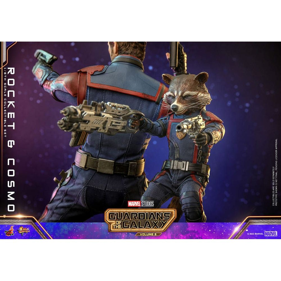 Guardians of the Galaxy Vol. 3 Movie Masterpiece Action Figuren 1/6 Rocket & Cosmo 16 cm - The Happy Toy Store