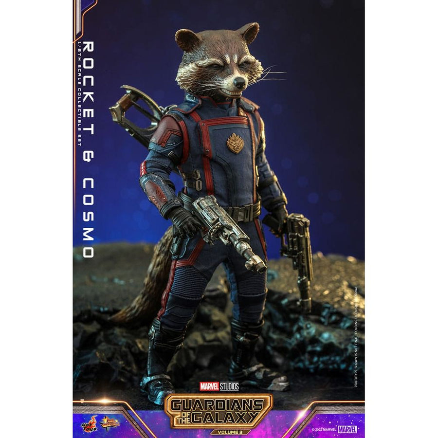 Guardians of the Galaxy Vol. 3 Movie Masterpiece Action Figuren 1/6 Rocket & Cosmo 16 cm - The Happy Toy Store