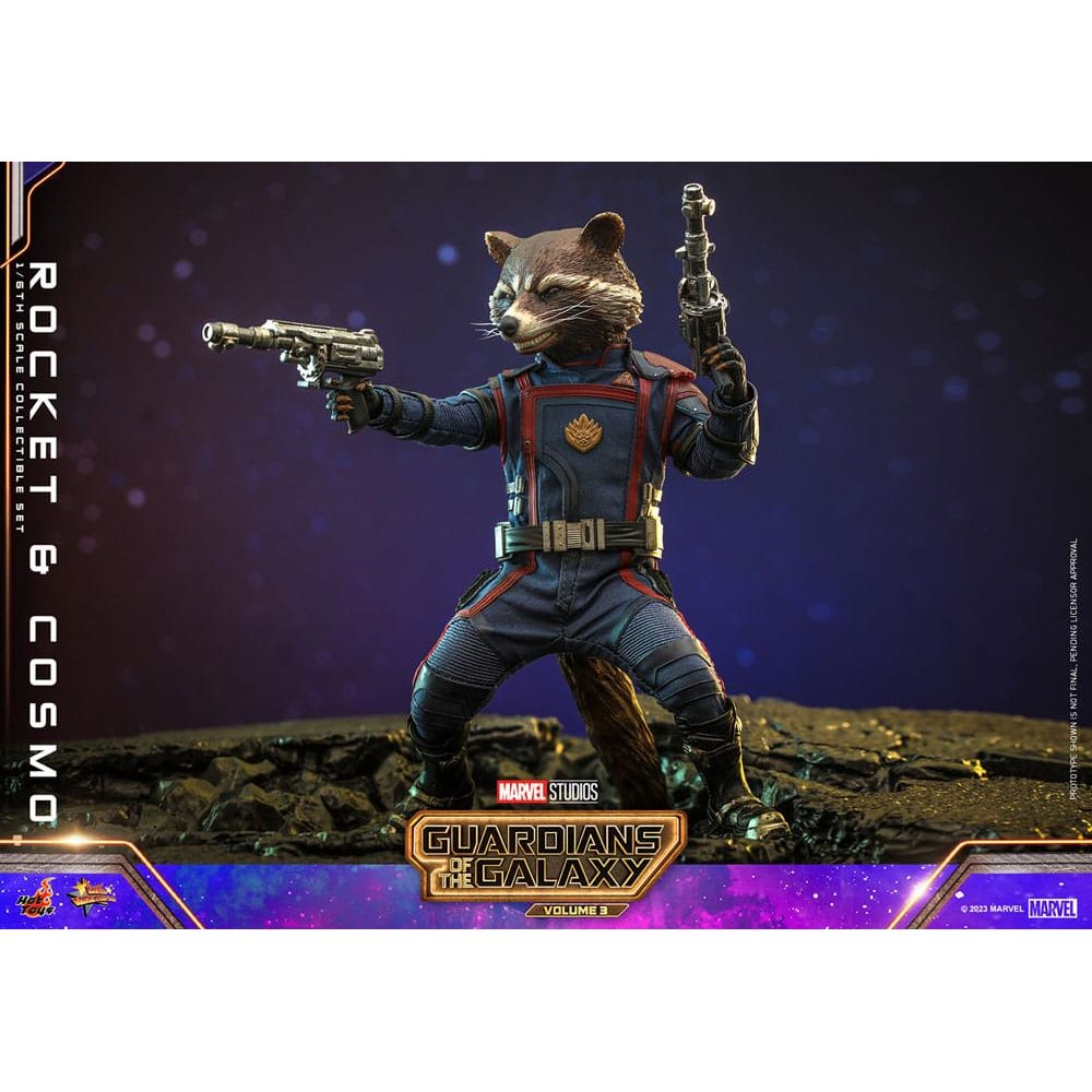 Guardians of the Galaxy Vol. 3 Movie Masterpiece Action Figuren 1/6 Rocket & Cosmo 16 cm - The Happy Toy Store