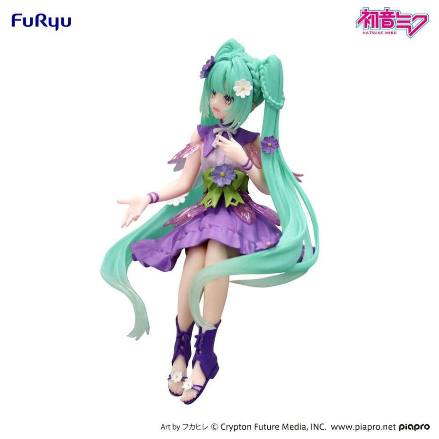 Hatsune Miku Noodle Stopper PVC Statue Flower Fairy Cosmos Purple Color Ver. 14 cm - The Happy Toy Store