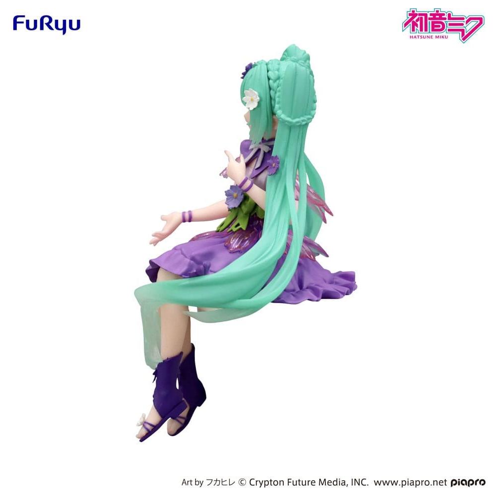 Hatsune Miku Noodle Stopper PVC Statue Flower Fairy Cosmos Purple Color Ver. 14 cm - The Happy Toy Store