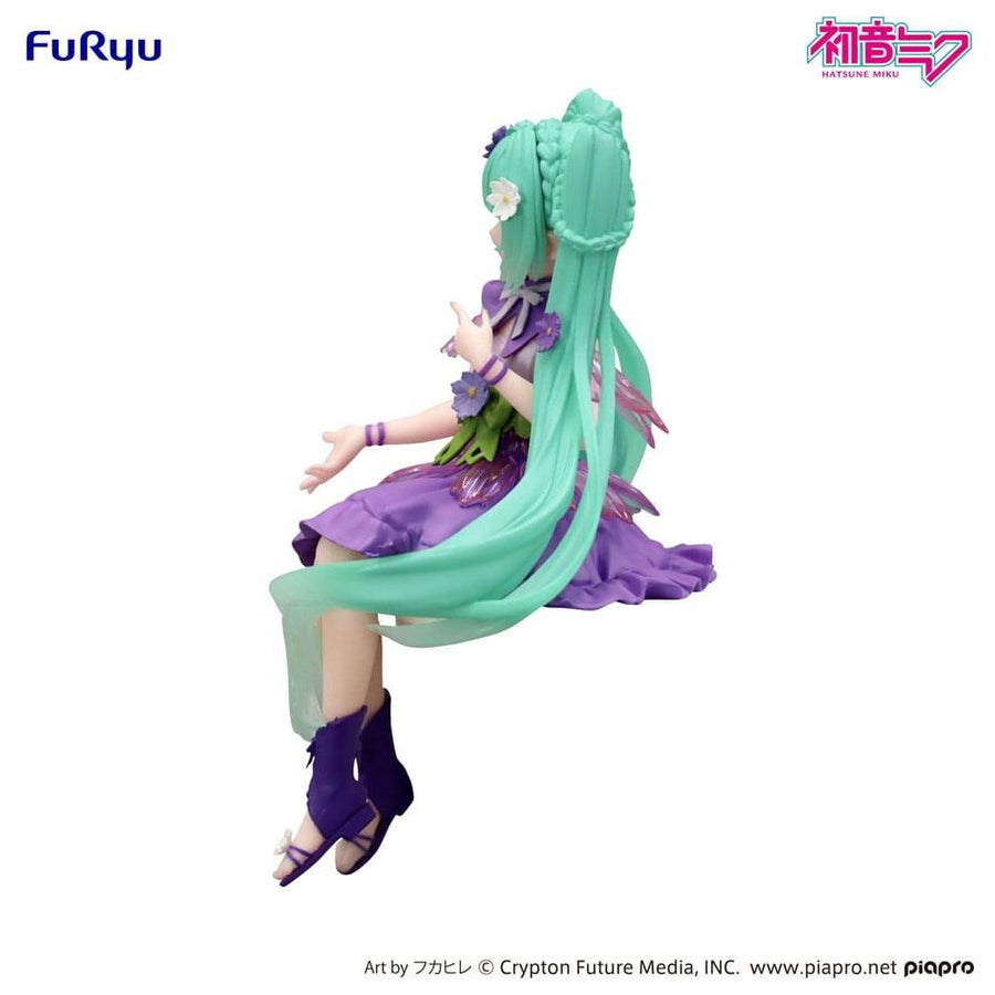 Hatsune Miku Noodle Stopper PVC Statue Flower Fairy Cosmos Purple Color Ver. 14 cm - The Happy Toy Store