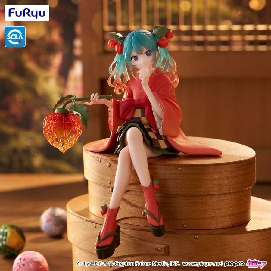 Hatsune Miku Noodle Stopper PVC Statue Flower Fairy Winter Cherry 15 cm - The Happy Toy Store