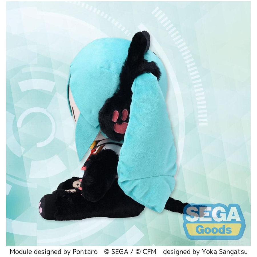 Hatsune Miku Project Diva Arcade Future Tone Fuwa Petit Plush Figure Hatsune Miku Kitty Cat LL 30 cm - The Happy Toy Store