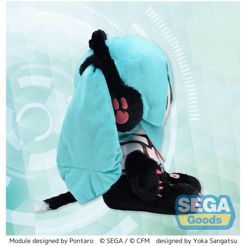 Hatsune Miku Project Diva Arcade Future Tone Fuwa Petit Plush Figure Hatsune Miku Kitty Cat LL 30 cm - The Happy Toy Store