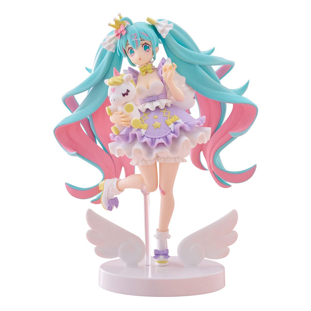 Hatsune Miku Tenitol PVC Statue Hatsune Miku Yumekawa Princess Lavender Ver. 21 cm - The Happy Toy Store