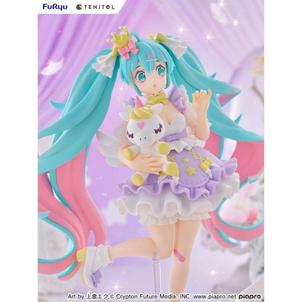 Hatsune Miku Tenitol PVC Statue Hatsune Miku Yumekawa Princess Lavender Ver. 21 cm - The Happy Toy Store