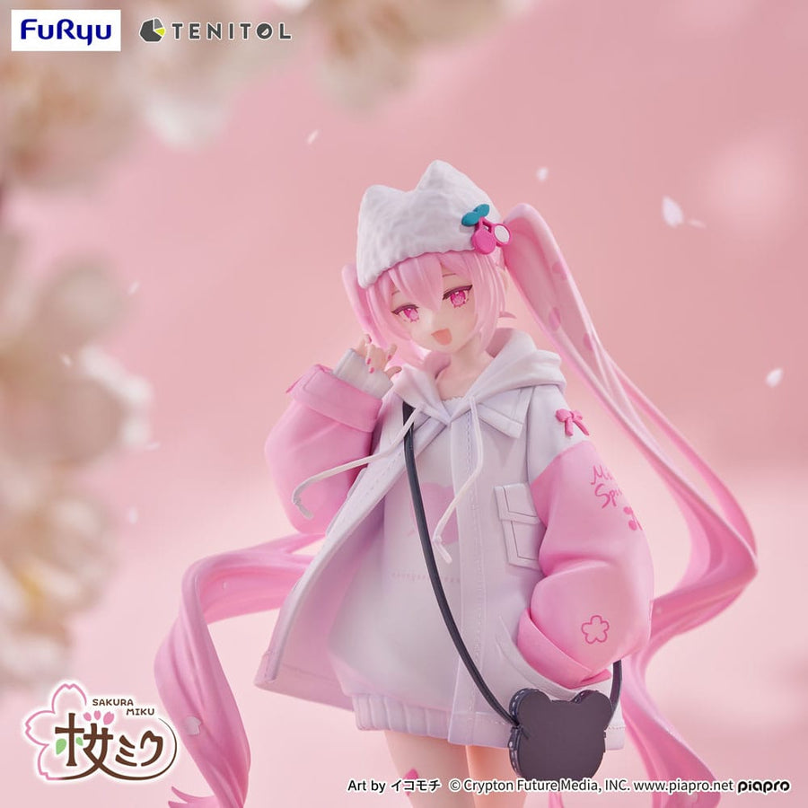 Hatsune Miku Tenitol PVC Statue Sakura Miku Cool style [petit] 19 cm - The Happy Toy Store