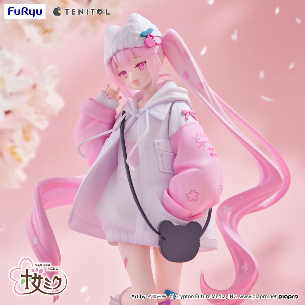 Hatsune Miku Tenitol PVC Statue Sakura Miku Cool style [petit] 19 cm - The Happy Toy Store