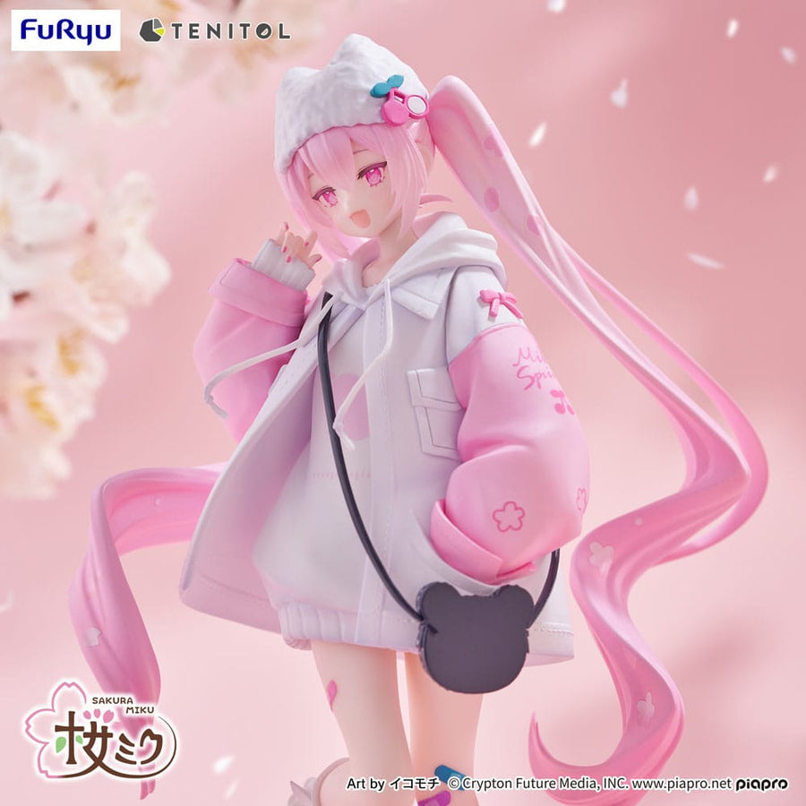 Hatsune Miku Tenitol PVC Statue Sakura Miku Cool style [petit] 19 cm - The Happy Toy Store