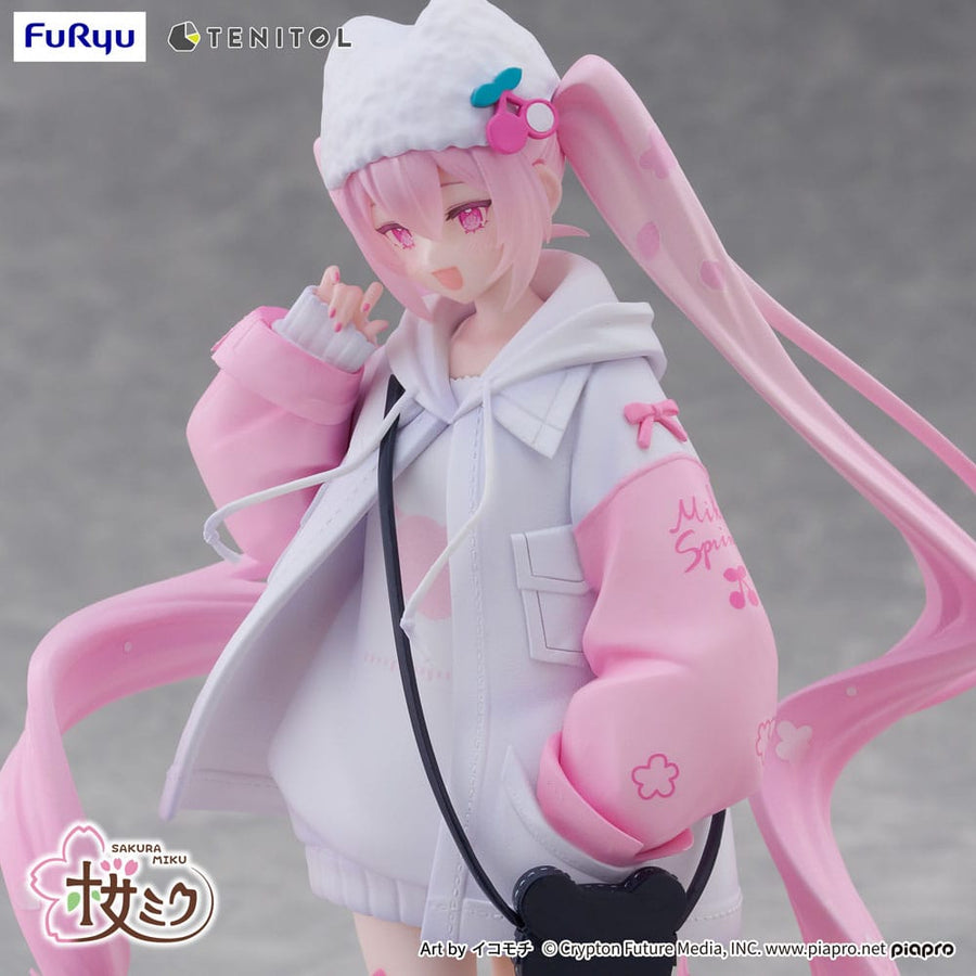 Hatsune Miku Tenitol PVC Statue Sakura Miku Cool style [petit] 19 cm - The Happy Toy Store