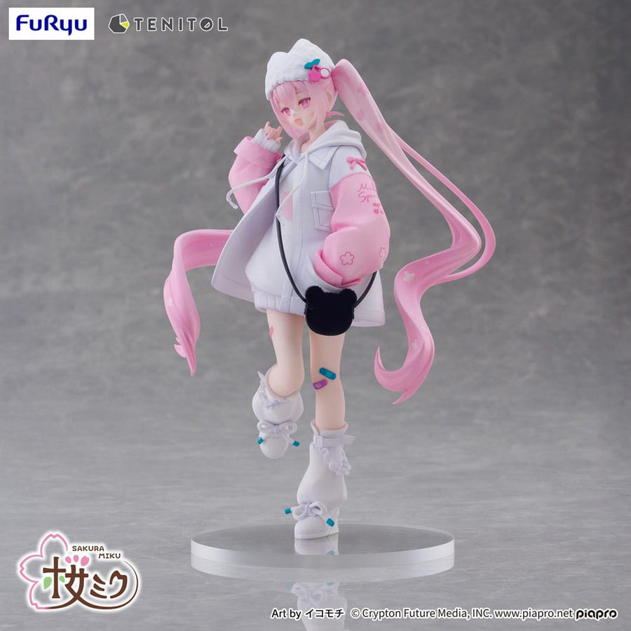 Hatsune Miku Tenitol PVC Statue Sakura Miku Cool style [petit] 19 cm - The Happy Toy Store