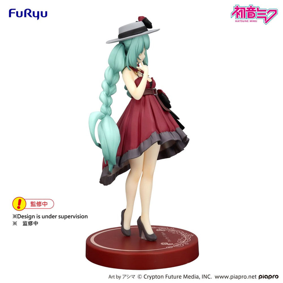 Hatsune Miku Trio - Try - iT PVC Statue Hatsune Miku Outing Dress Red Color Ver. 19 cm - The Happy Toy Store