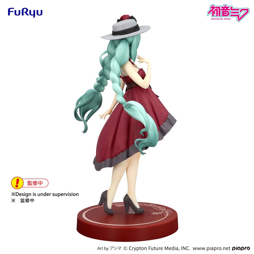 Hatsune Miku Trio - Try - iT PVC Statue Hatsune Miku Outing Dress Red Color Ver. 19 cm - The Happy Toy Store