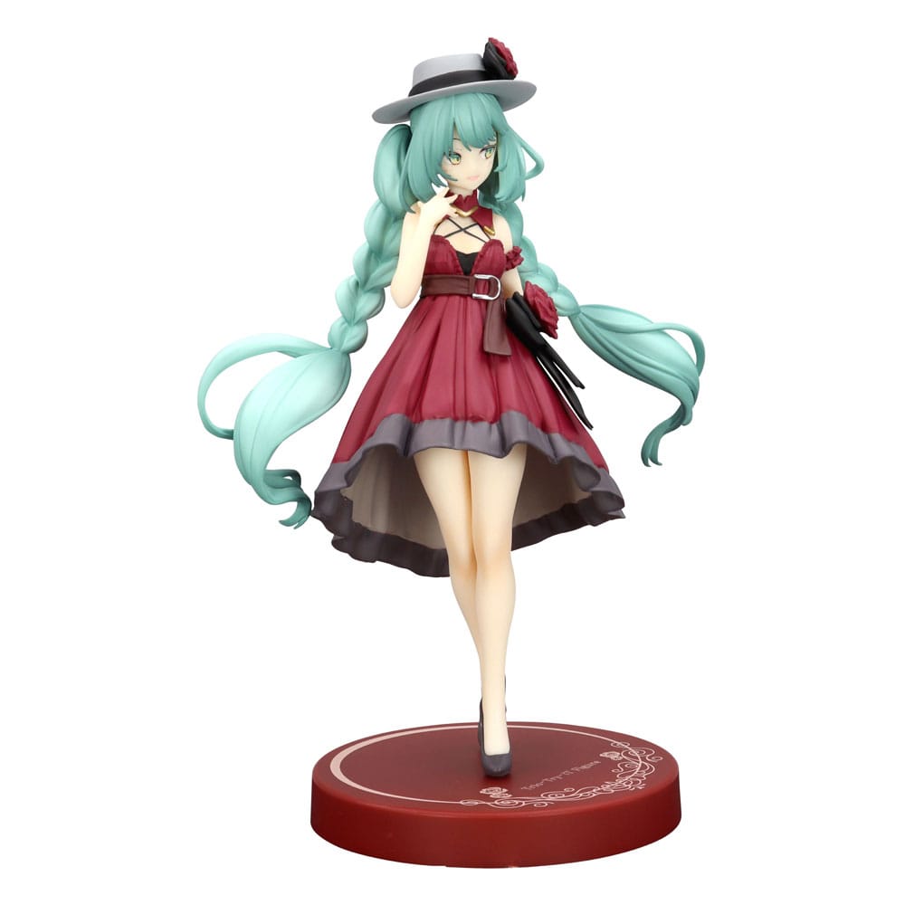 Hatsune Miku Trio - Try - iT PVC Statue Hatsune Miku Outing Dress Red Color Ver. 19 cm - The Happy Toy Store