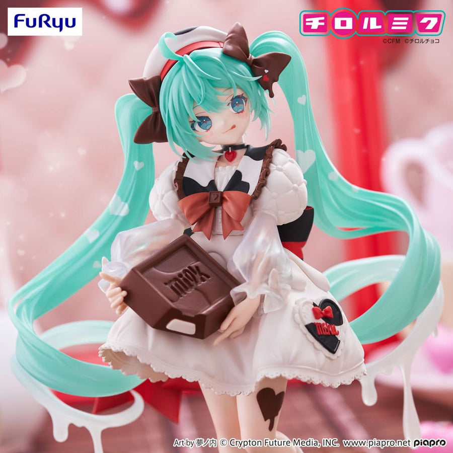 Hatsune Miku x Tirol Choco Trio - Try - iT PVC Statue Hatsune Miku Milk Ver. 18 cm - The Happy Toy Store