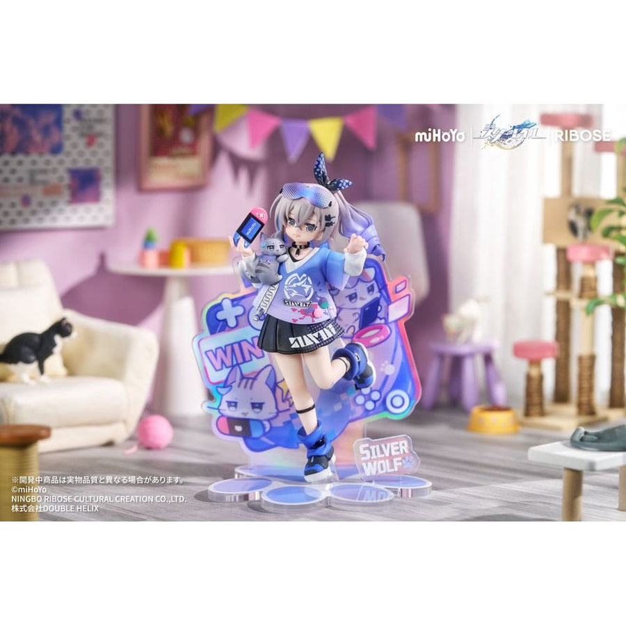 Honkai: Star Rail Rise Up Little Cat Series PVC Statue Silver Wolf Ver. 19 cm - The Happy Toy Store