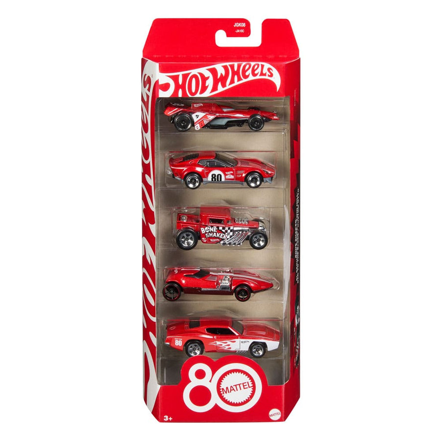 Hot Wheels Diecast Vehicle 5 - Pack 1/64 80th Anniversary - The Happy Toy Store