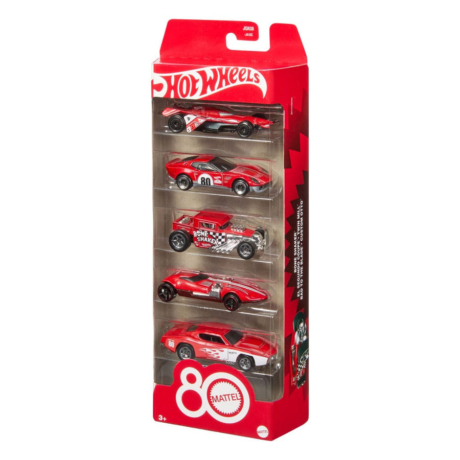 Hot Wheels Diecast Vehicle 5 - Pack 1/64 80th Anniversary - The Happy Toy Store