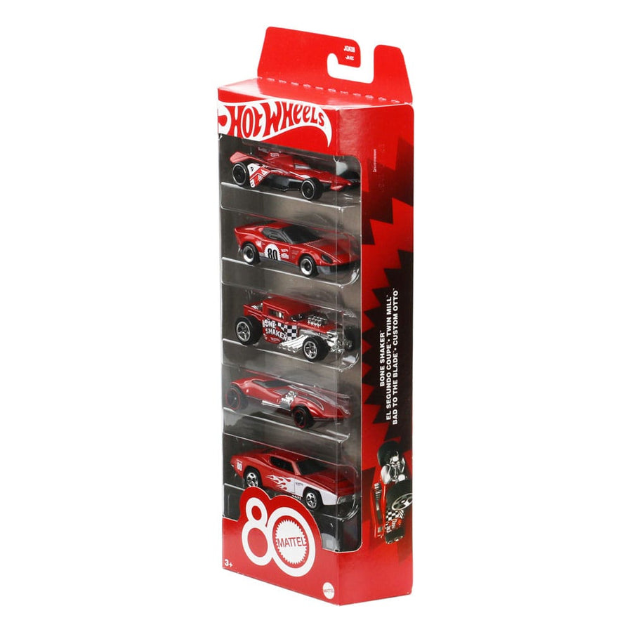 Hot Wheels Diecast Vehicle 5 - Pack 1/64 80th Anniversary - The Happy Toy Store