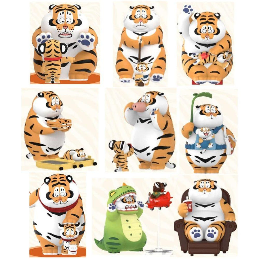 I Am Not Fat Tiger Roaring Love Series Mini Figures Full Blind Box Set 8 Pack - The Happy Toy Store