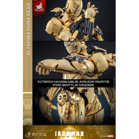 Iron Man Movie Masterpiece Diecast Action Figure 1/6 Iron Man Mark III (Gold Color Version) Hot Toys Exclusive 33 cm - The Happy Toy Store
