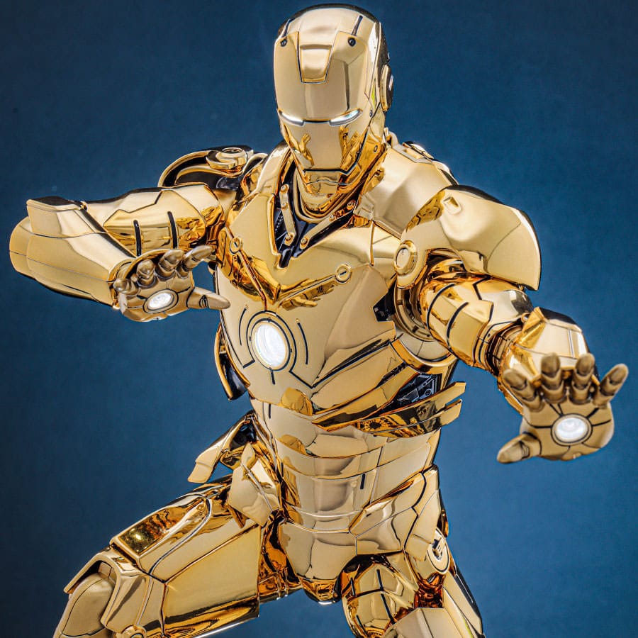 Iron Man Movie Masterpiece Diecast Action Figure 1/6 Iron Man Mark III (Gold Color Version) Hot Toys Exclusive 33 cm - The Happy Toy Store