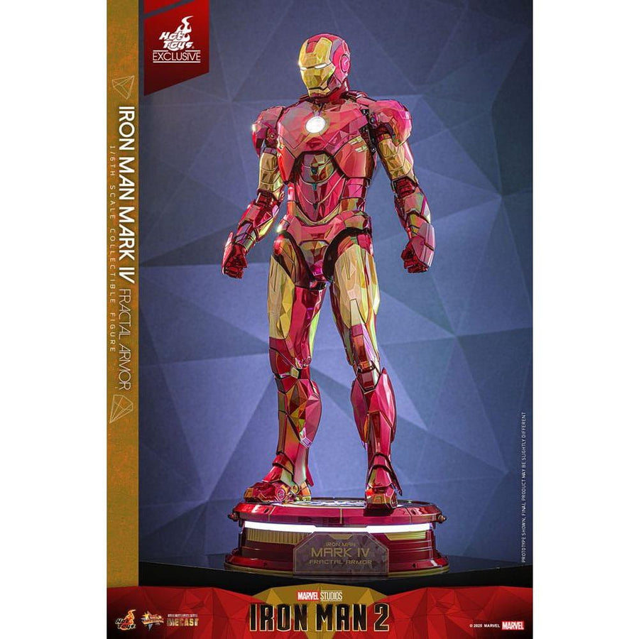 Iron Man Movie Masterpiece Diecast Action Figure 1/6 Iron Man Mark VI (Fractal Armor) Hot Toys Exclusive 33 cm - The Happy Toy Store
