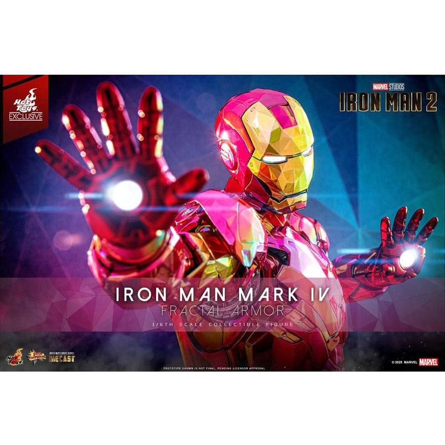 Iron Man Movie Masterpiece Diecast Action Figure 1/6 Iron Man Mark VI (Fractal Armor) Hot Toys Exclusive 33 cm - The Happy Toy Store