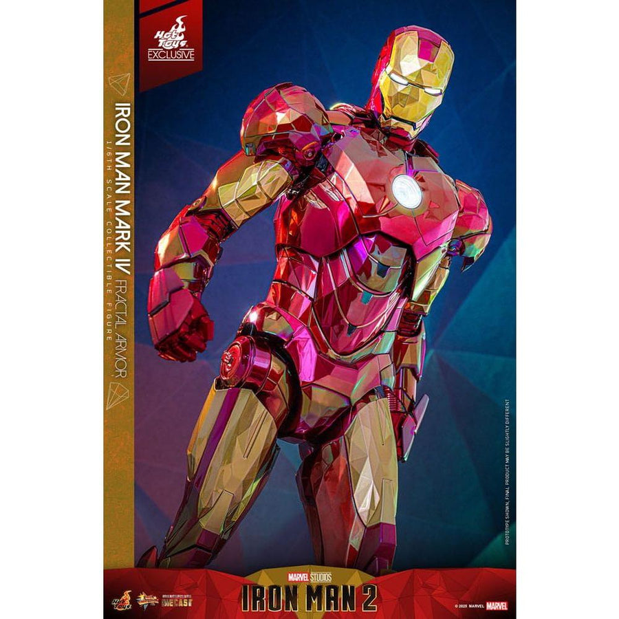 Iron Man Movie Masterpiece Diecast Action Figure 1/6 Iron Man Mark VI (Fractal Armor) Hot Toys Exclusive 33 cm - The Happy Toy Store
