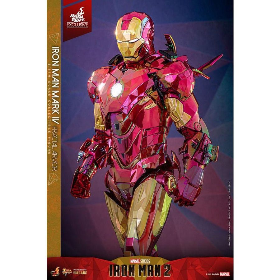 Iron Man Movie Masterpiece Diecast Action Figure 1/6 Iron Man Mark VI (Fractal Armor) Hot Toys Exclusive 33 cm - The Happy Toy Store